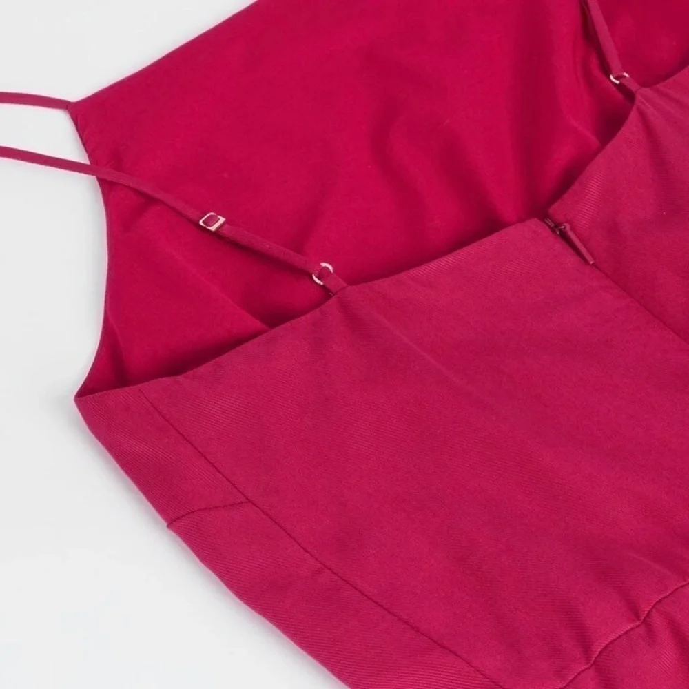 NWT‎ TED BAKER Sleeveless Square Neck Wide Leg Ankle Crop Cinch Waist Jumpsuit 4 - Picture 16 of 16